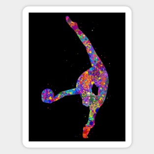 Rhythmic gymnastics ball watercolor art Magnet